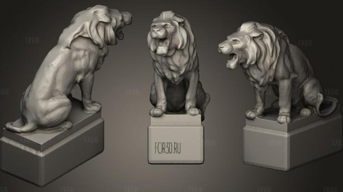 Lion statue35 stl model for CNC